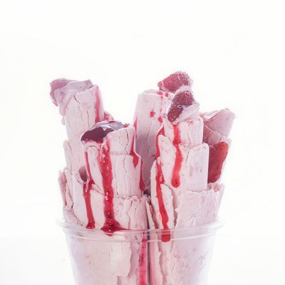 Strawberry Nutella Ice Cream Roll