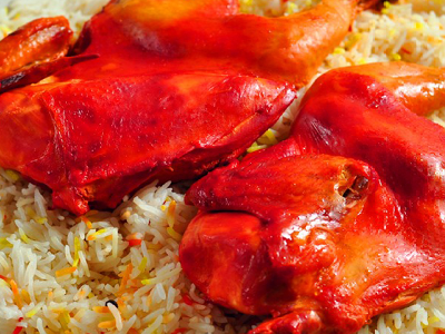 Half Chicken Mandi With Kabsa