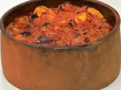 Potatoes With Meat Pottery Casserole