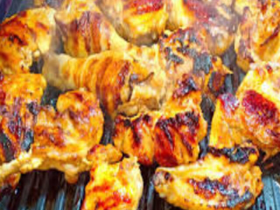 Half Grilled Shish Chicken