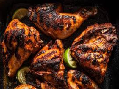 Quarter Grilled Chicken With Bread