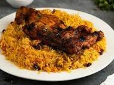 Half Grilled Chicken With Biryani Rice
