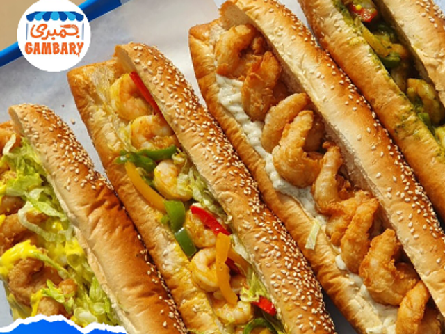 Crispy Shrimp With Ranch Sauce Sandwich