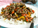 Meat Shawerma Fatteh With White Rice