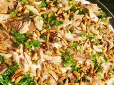 Chicken Shawerma Fatteh With White Rice
