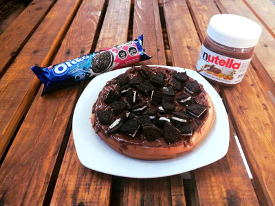 Fasting Double Waffle With Nutella Chocolate And Preo