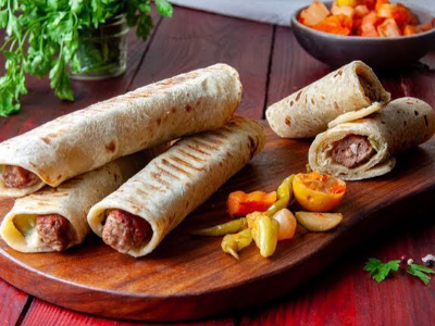 Kofta Baladi Sandwich Served in Syrian Bread