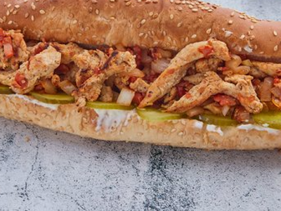 Chicken Steak With Cheese Sandwich