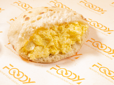 Scrambled Eggs And Cheese Sandwich
