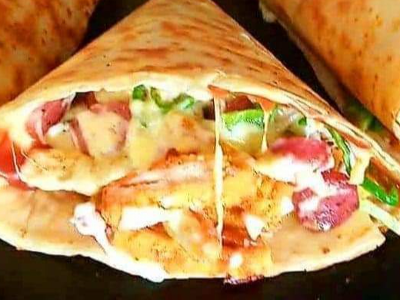 Sausage With Eggs Crepe