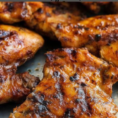 Half grilled boneless chicken