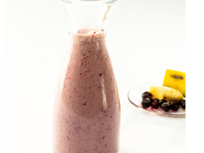 Banana With Blueberry Cocktail