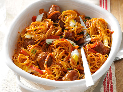 Oriental Sausage Pasta