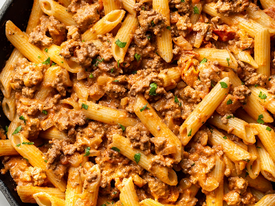 Minced Meat And Sausage Pasta