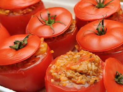 Tomato Stuffed With Rice With Meat