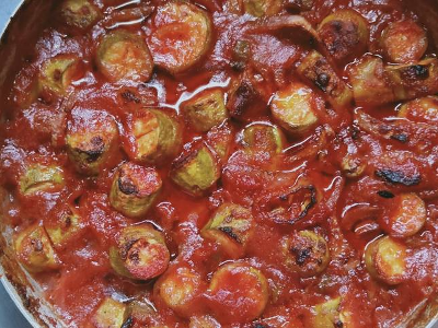 Zucchini With Meat Tray