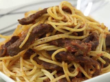Spaghetti With Meat Shawerma