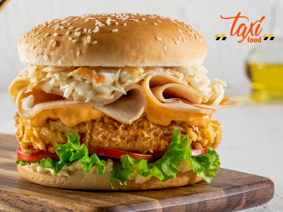 Chicken With Coleslaw Salad Sandwich