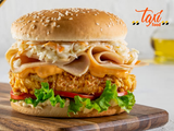 Chicken With Coleslaw Salad Sandwich