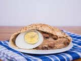 Foul With Boiled Eggs Sandwich