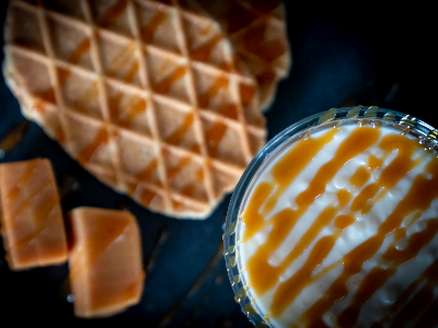 Rice Pudding With Caramel And Toffee