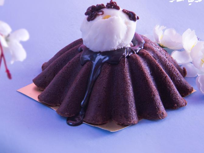 Molten Cake With Vanilla Ice Cream
