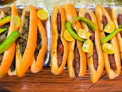 Smoked Oriental Sausage Sandwich