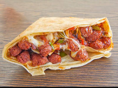 Grilled Oriental Sausage Crepe
