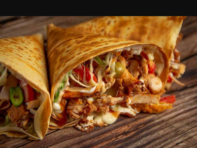 Chicken Zinger With Hot Sauce Crepe