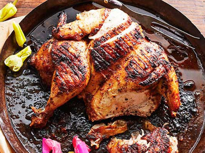 Charcoal grilled chicken