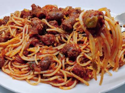 Oriental Sausage Spaghetti