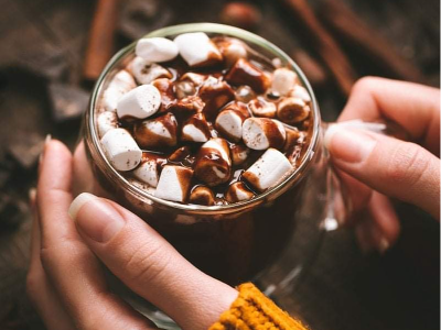 Hot Chocolate With Marshmallow Pieces