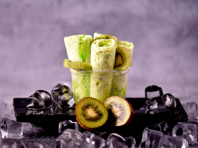 Kiwi Ice Cream Roll