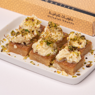 Basbousa With Qeshta