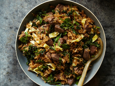 Fried Rice Meat platter