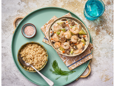 Shrimp With Lemon Sauce And Dill