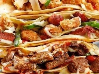 Chicken Pane With Beef Burger Crepe