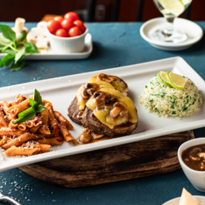 Roast Beef Cheesy Root Platter