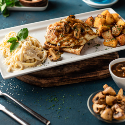 Grilled Chicken With Fresh Mushrooms