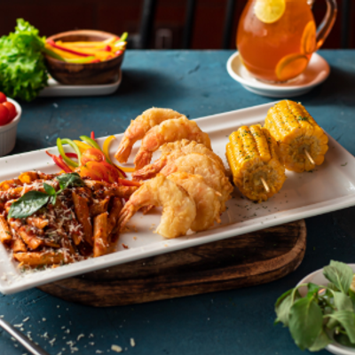 Crunchy Golden Fried Brown Tails Platter