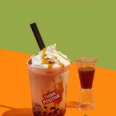 Vanillia Milk Tea With Tapioca Pearls