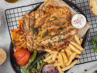 Quarter Chicken With Mahshi