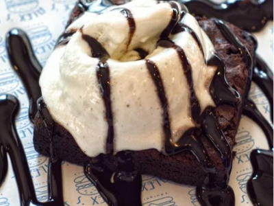 Brownie With Vanilla Ice Cream