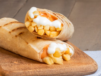 Syrian French Fries With Mozzarella Cheese Sandwich