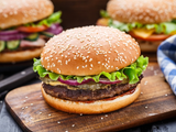 Beef Burger With Cheese Sandwich