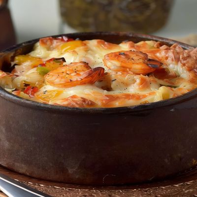 Pasta With Shrimp Pottery Casserole