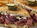 Smoked Beef With Cheese Panini Sandwich