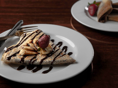 Chocolate With Fruits Crepe