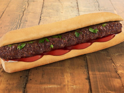 kofta with cheese sandwich
