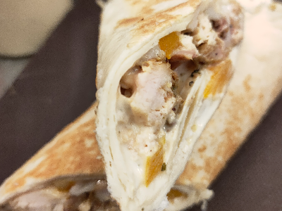 Grilled Chicken With Cheese And Caesar Wrap
